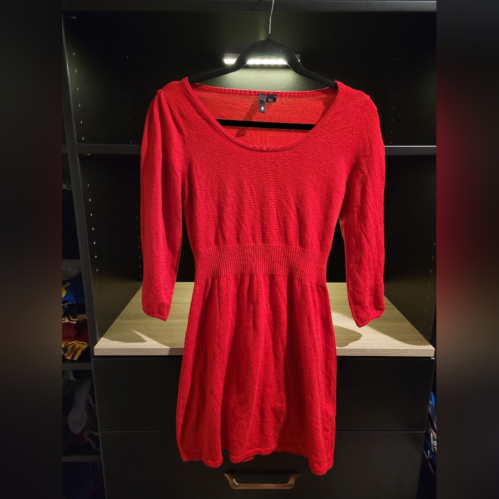 Womens size 8 orange tunic sweater